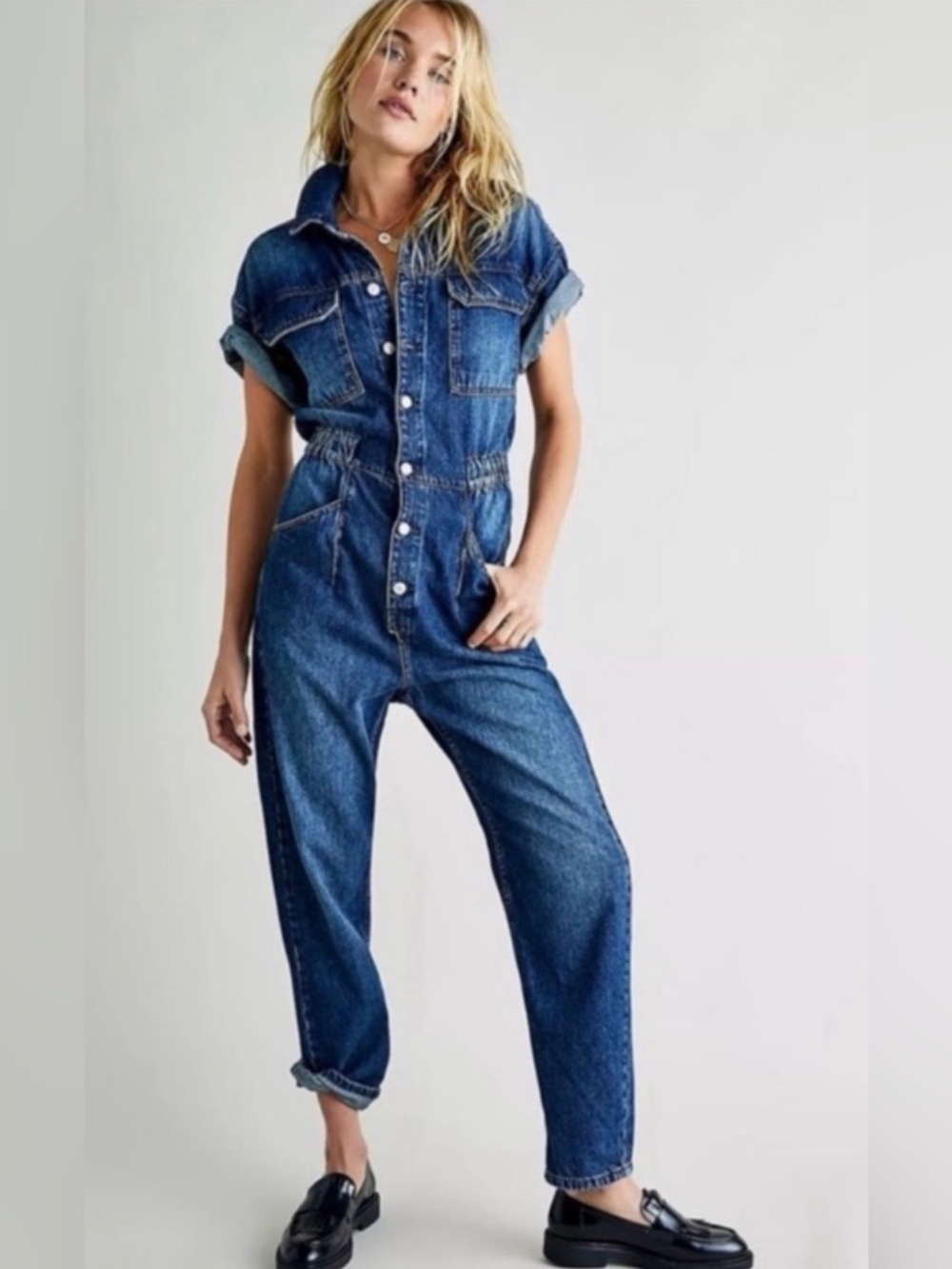 We The Free Marci Denim Jumpsuit